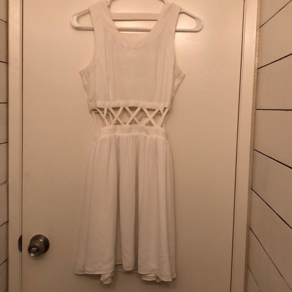 Lovers + Friends Dresses & Skirts - Lattice Work White Mini Dress Lovers and Friends